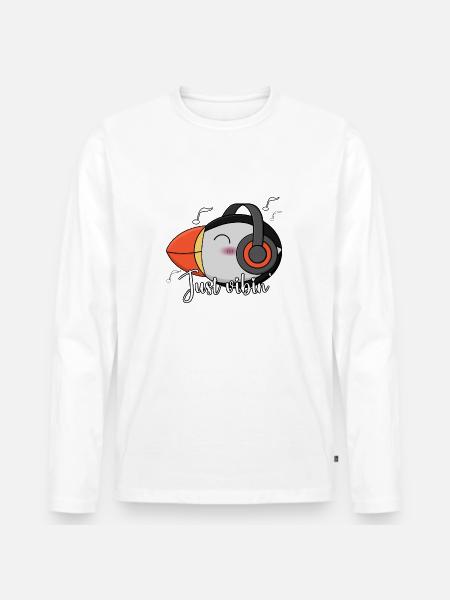 Just vibin' - Men's Premium Organic Long Sleeve Shirt - white