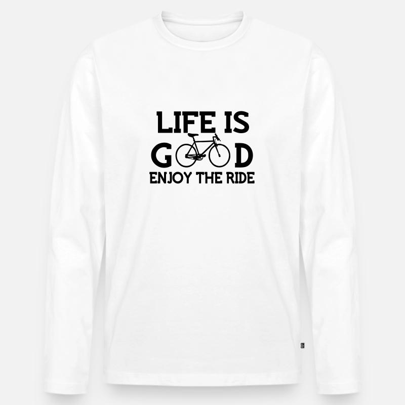cycling - Männer Premium Bio Langarmshirt - Weiß