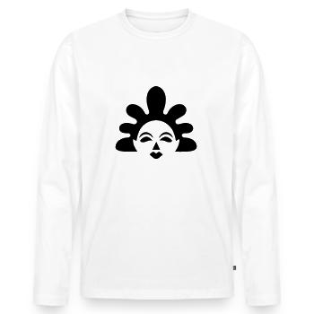 clown - T-shirt manches longues Premium bio Homme - blanc - Devant - Nico (187cm)