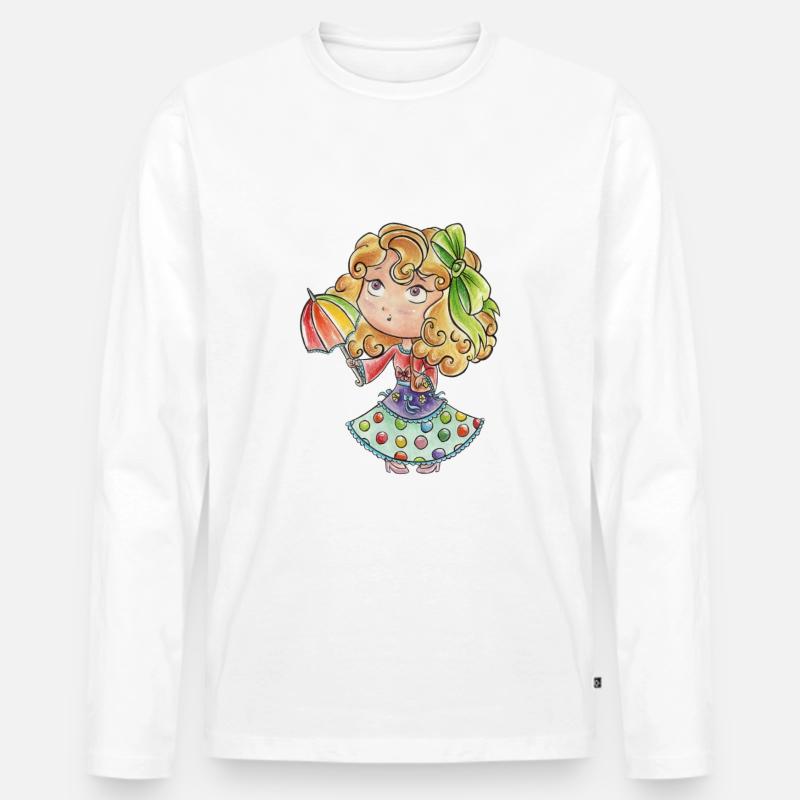 Sternzeichen: Jungfrau - Männer Premium Bio Langarmshirt - Weiß