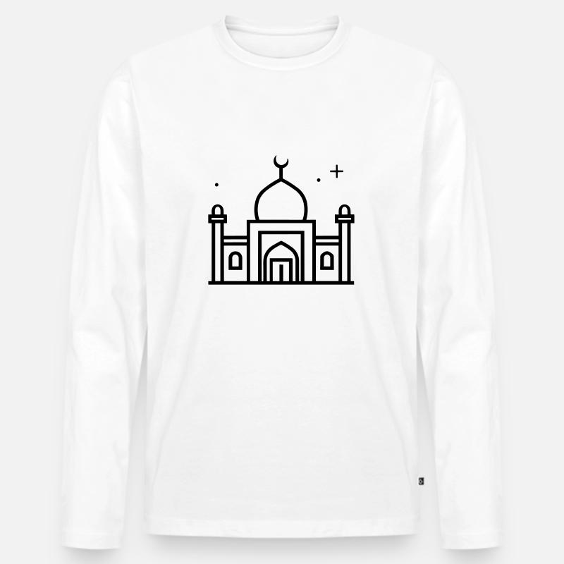 Moschee - Männer Premium Bio Langarmshirt - Weiß
