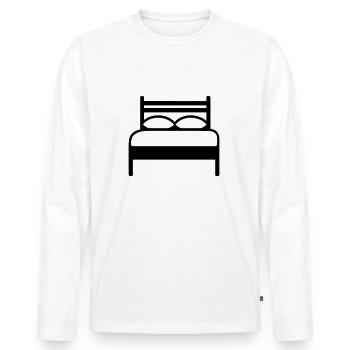lit - T-shirt manches longues Premium bio Homme - blanc - Devant - Nico (187cm)