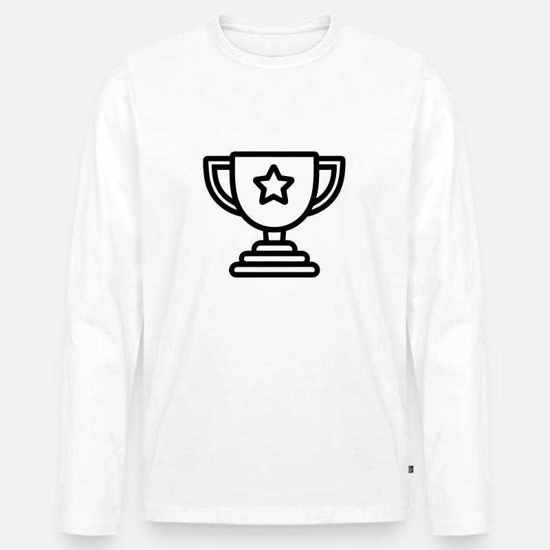Trophäe - Männer Premium Bio Langarmshirt - Weiß
