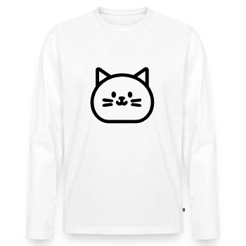 kitten - Men's Premium Organic Long Sleeve Shirt - white - Front - Nico (187cm)