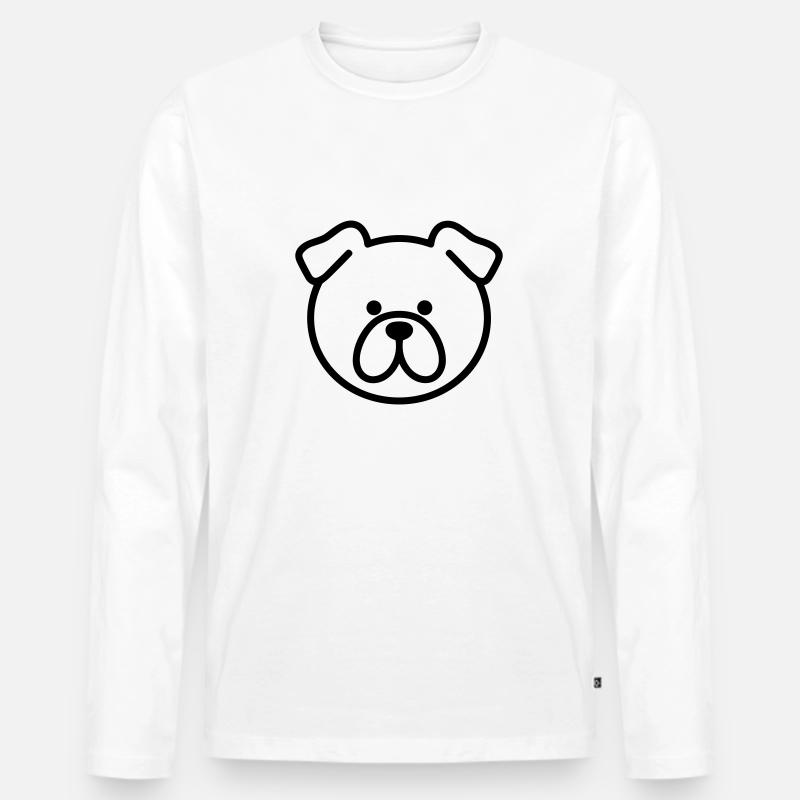 Bibiche - Männer Premium Bio Langarmshirt - Weiß