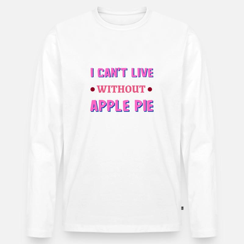 Ofenkuchen - Männer Premium Bio Langarmshirt - Weiß