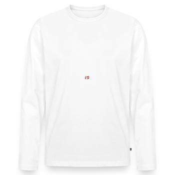Football is evolution - Message Humour Parodie - T-shirt manches longues Premium bio Homme - blanc - Devant - Nico (187cm)