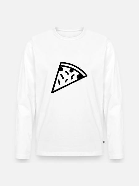 Pizza slice - Men's Premium Organic Long Sleeve Shirt - white