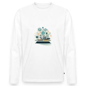 Word Jewelry - Men's Premium Organic Long Sleeve Shirt - white - Front - Nico (187cm)