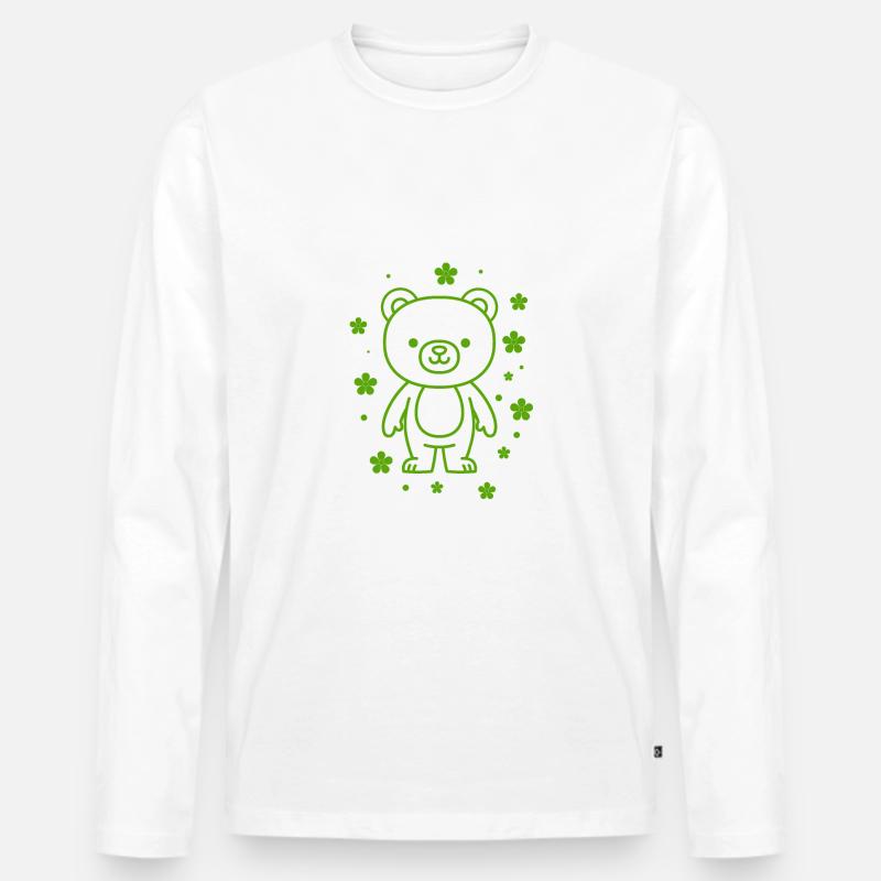 Teddybär - Männer Premium Bio Langarmshirt - undefined
