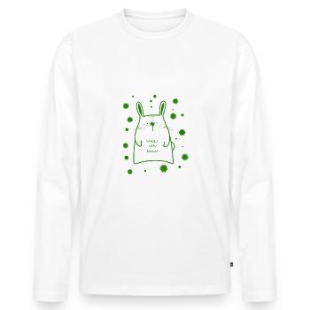 little rabbit - Men's Premium Organic Long Sleeve Shirt - white - Front - Nico (187cm)