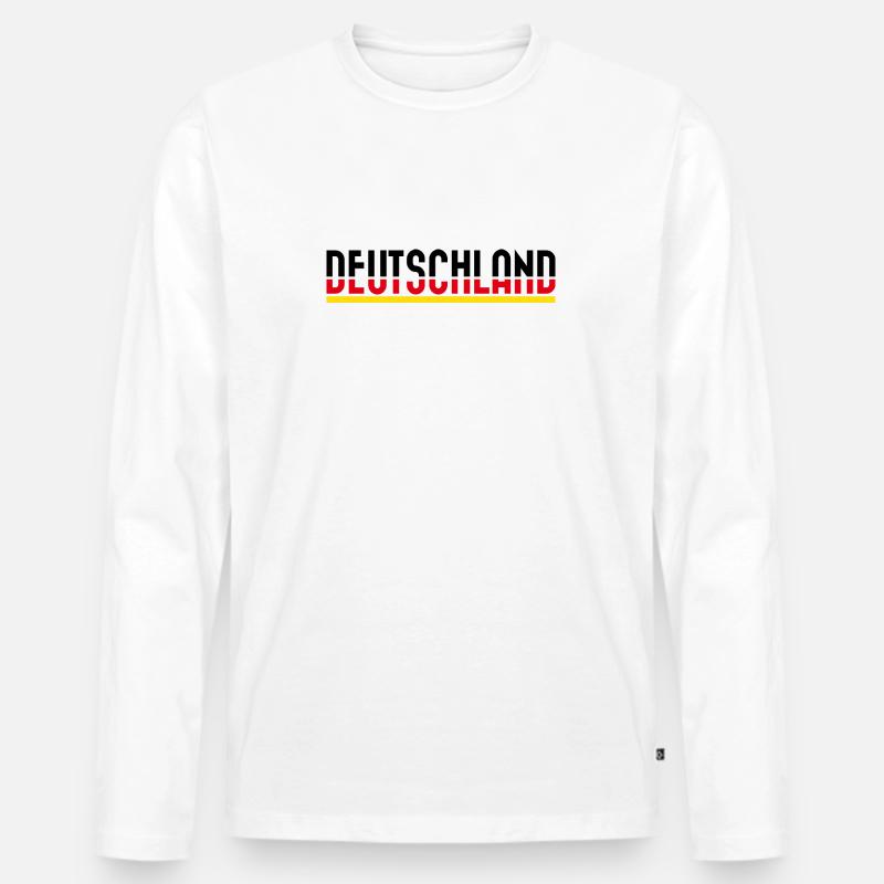 Deutschland - Männer Premium Bio Langarmshirt - Weiß