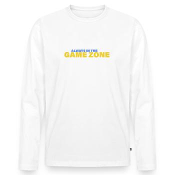 GAME ZONE - Men's Premium Organic Long Sleeve Shirt - white - Front - Nico (187cm)