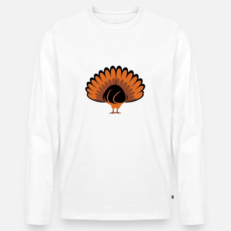 Truthühner - Männer Premium Bio Langarmshirt - Weiß