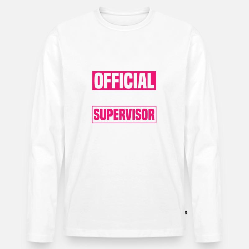Frauen Scheiß Show Supervisor - Männer Premium Bio Langarmshirt - Weiß