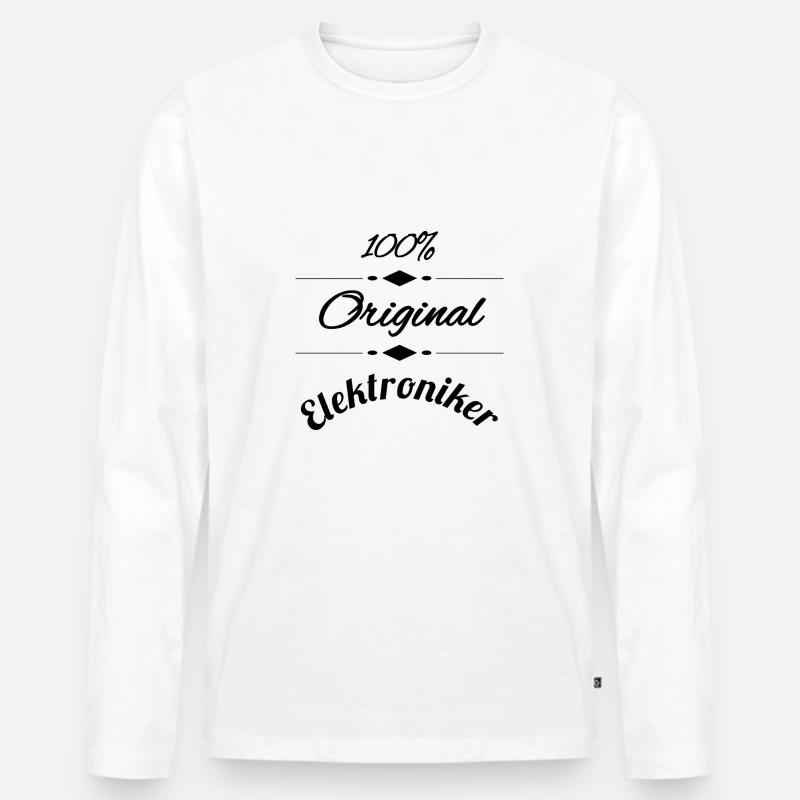 Elektroniker - Männer Premium Bio Langarmshirt - Weiß