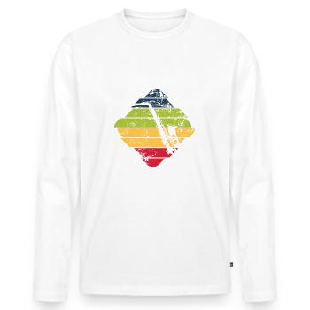 Saxofon - Männer Premium Bio Langarmshirt - Weiß - Vorne - Nico (187cm)