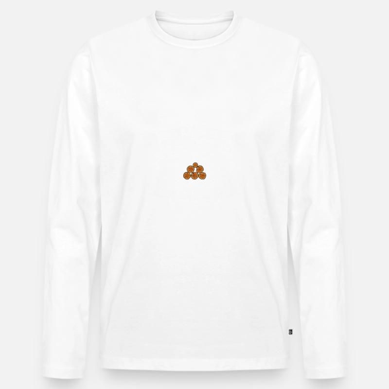 Holz Messie - Männer Premium Bio Langarmshirt - Weiß