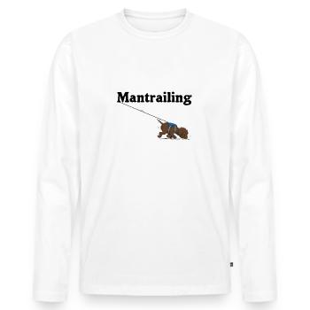 Mantrailing1 3 - Männer Premium Bio Langarmshirt - Weiß - Vorne - Nico (187cm)