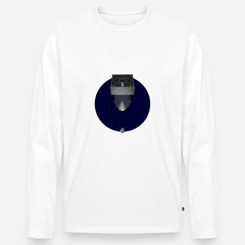 Zeichnung Bombe - Männer Premium Bio Langarmshirt - Weiß