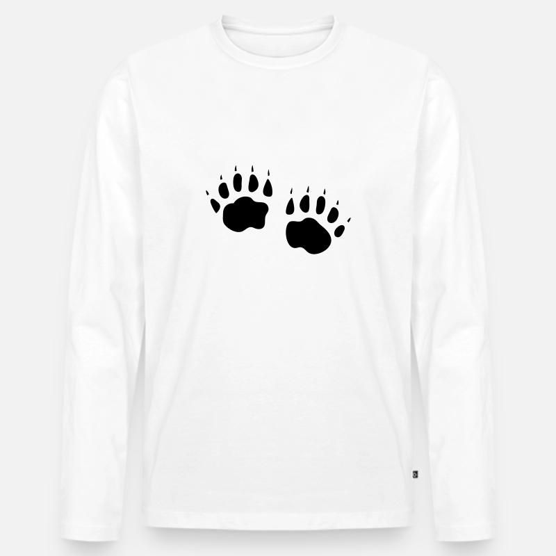 Dachsbeine - Männer Premium Bio Langarmshirt - Weiß