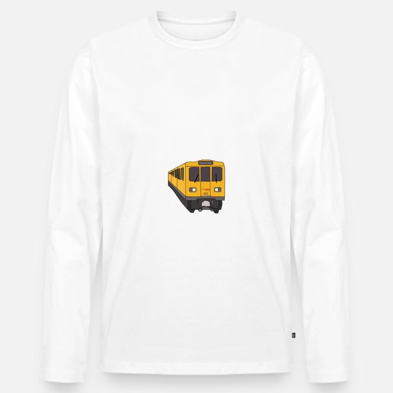 Berlin ick lieb disch - Männer Premium Bio Langarmshirt - Weiß