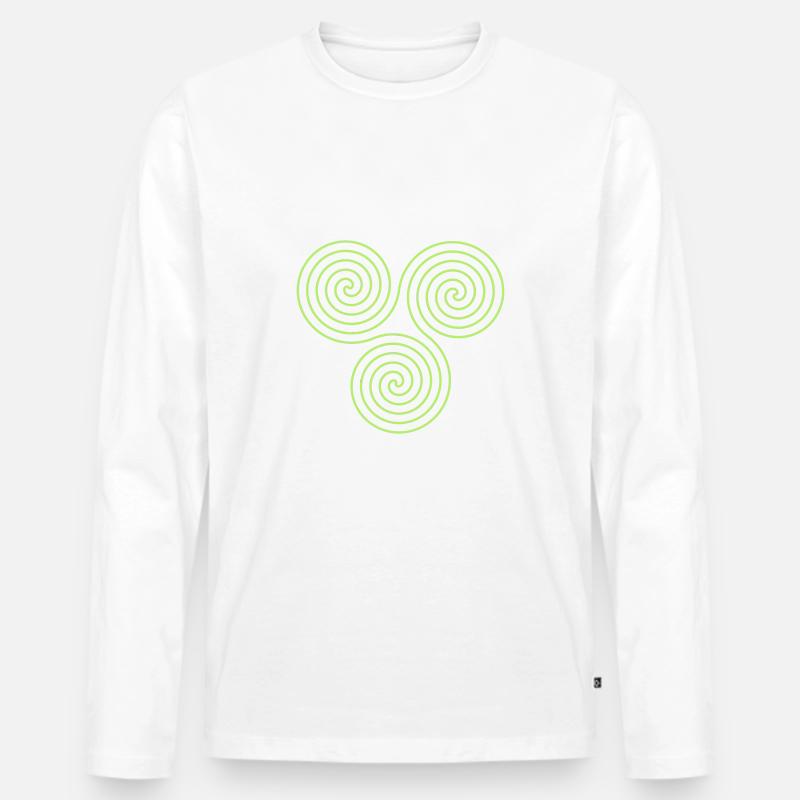Triskele - Männer Premium Bio Langarmshirt - Weiß