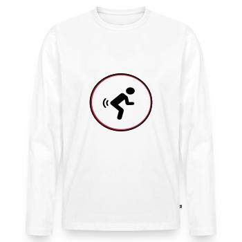fart - Men's Premium Organic Long Sleeve Shirt - white - Front - Nico (187cm)