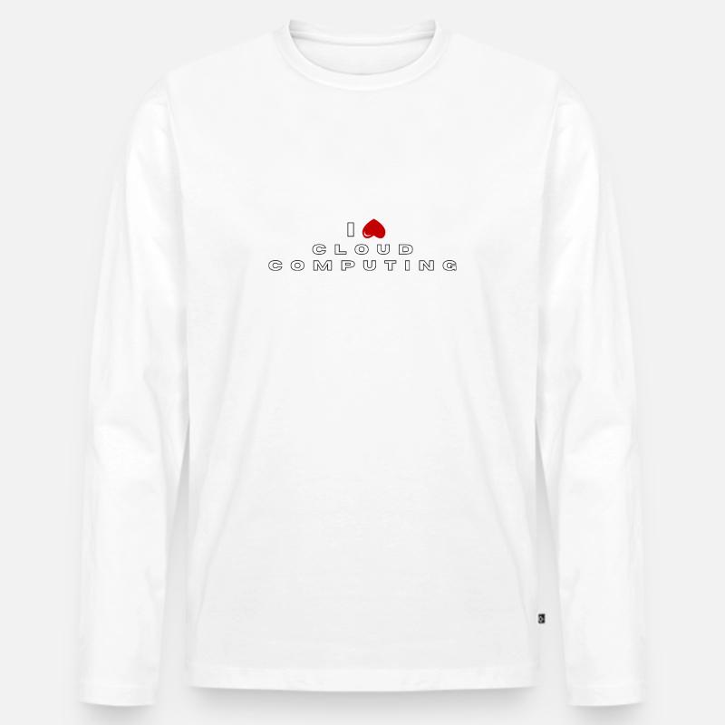 I hate Cloud computing - Men's Premium Organic Long Sleeve Shirt - white