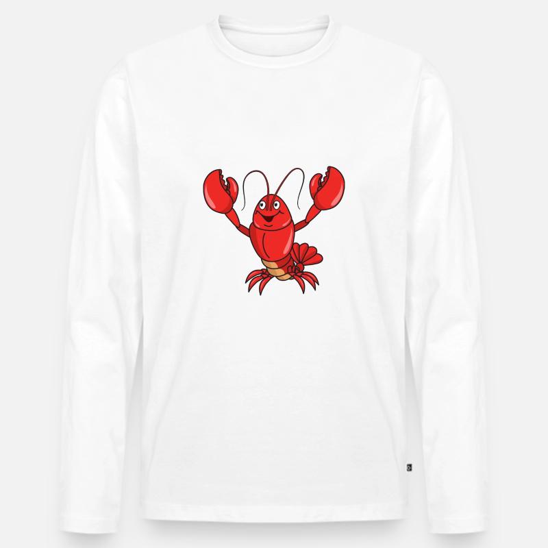 Hummer - Männer Premium Bio Langarmshirt - Weiß