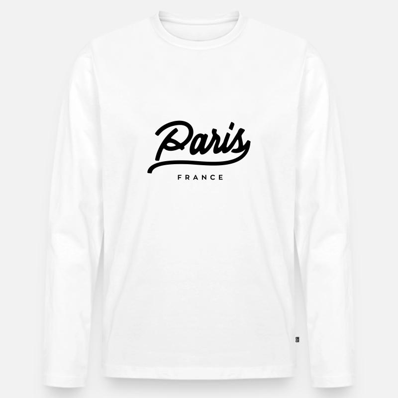 Paris - Frankreich - Männer Premium Bio Langarmshirt - Weiß