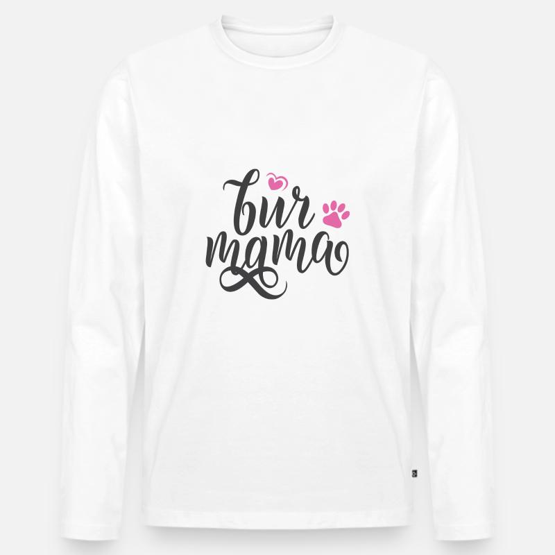 Für Mama - Männer Premium Bio Langarmshirt - Weiß