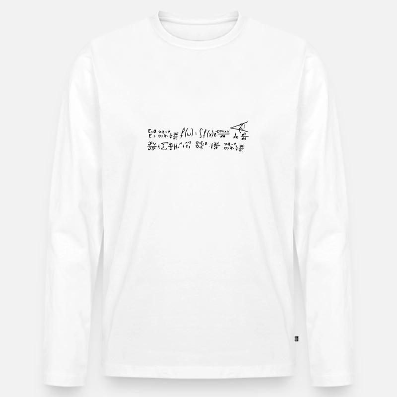 Mathe Formeln - Männer Premium Bio Langarmshirt - Weiß