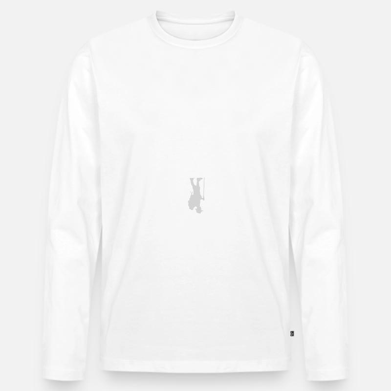 Wanderer - Männer Premium Bio Langarmshirt - Weiß
