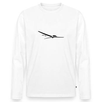 Glider Gliding Glider Glider Pilot Pilot - Men's Premium Organic Long Sleeve Shirt - white - Front - Nico (187cm)