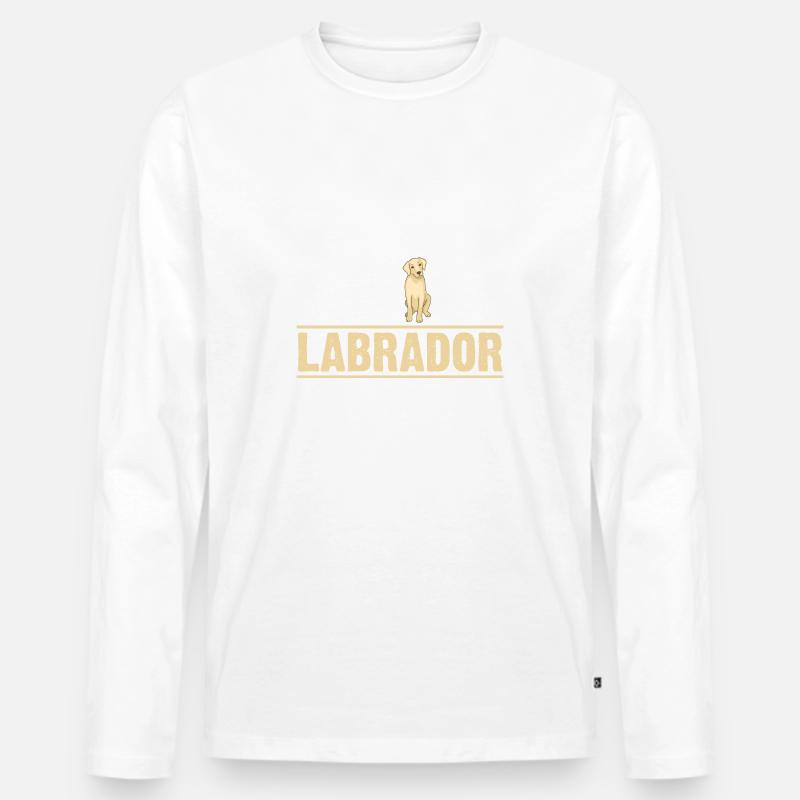 Hund Labrador - Männer Premium Bio Langarmshirt - Weiß