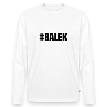 Balek - T-shirt manches longues Premium bio Homme - blanc - Devant - Nico (187cm)