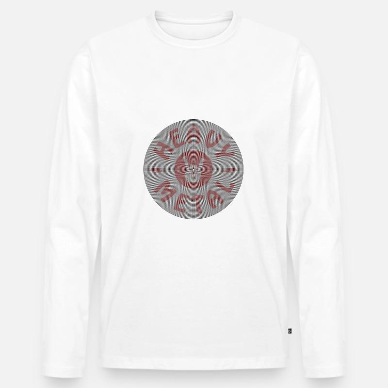Heavy Metal - Männer Premium Bio Langarmshirt - Weiß