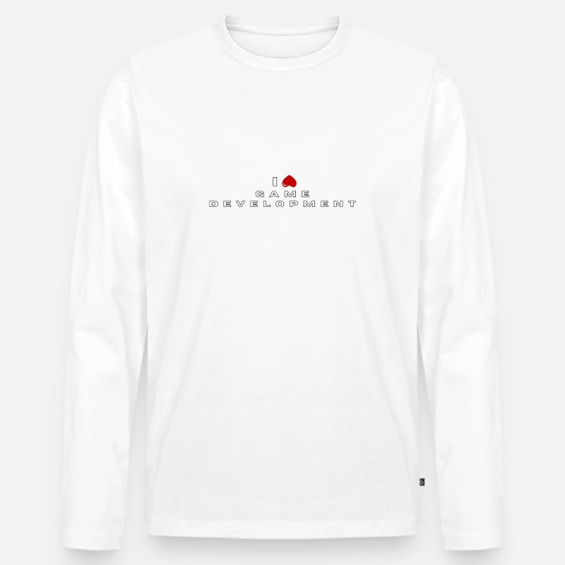 Ich hasse Spieleentwicklung - Männer Premium Bio Langarmshirt - Weiß