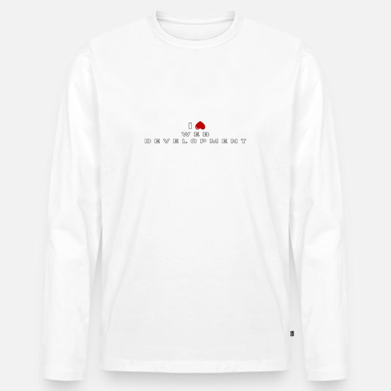 Ich hasse Webentwicklung - Männer Premium Bio Langarmshirt - Weiß