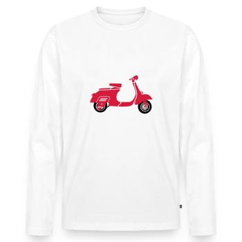 Roller - Männer Premium Bio Langarmshirt - Weiß - Vorne - Nico (187cm)