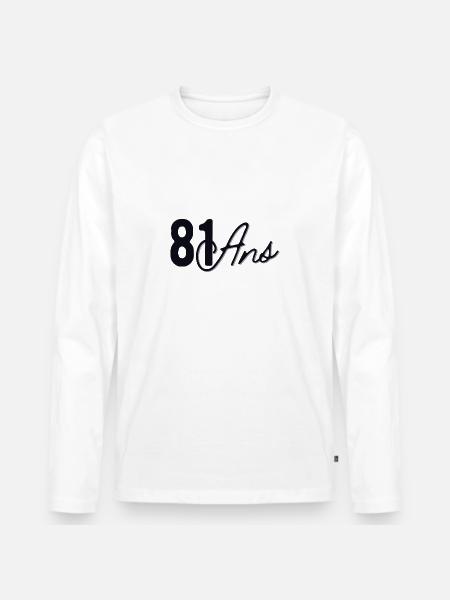 81 Ans - T-shirt manches longues Premium bio Homme - blanc