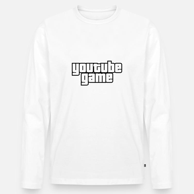 Youtube Spiel - Männer Premium Bio Langarmshirt - Weiß