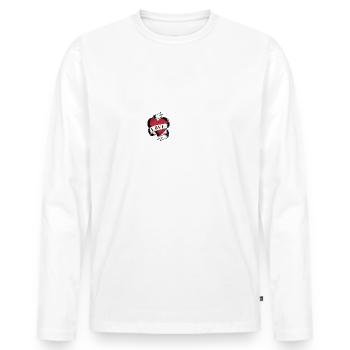 I Love My Girlfriend I Heart My Girlfriend - Men's Premium Organic Long Sleeve Shirt - white - Front - Nico (187cm)