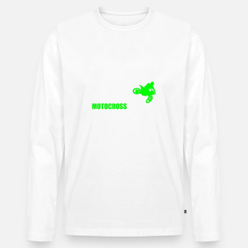 Motocross Moto-X MX Evolution - Männer Premium Bio Langarmshirt - Weiß