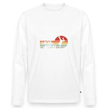 Breakdance Breakdancer danseur danse danse HipHop cadeau - T-shirt manches longues Premium bio Homme - blanc - Devant - Nico (187cm)