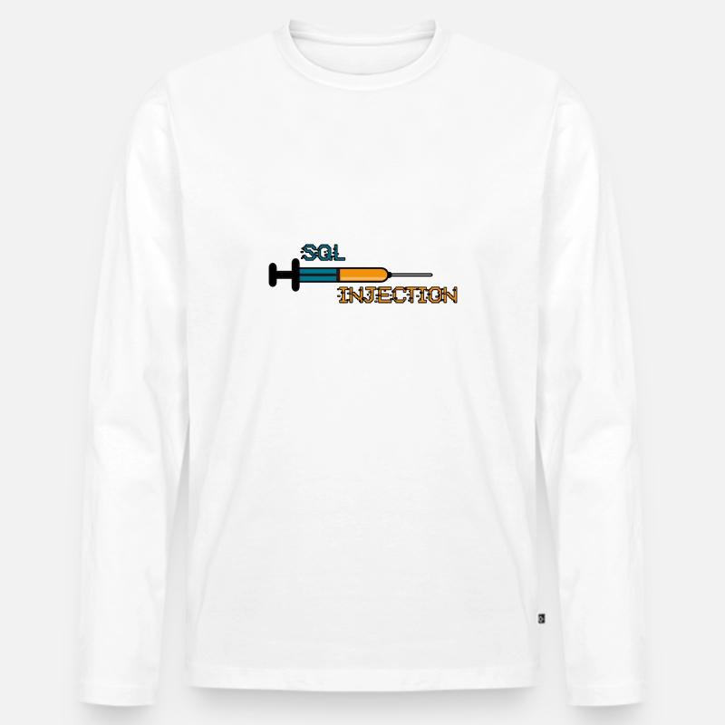 SQL-Injection - Männer Premium Bio Langarmshirt - Weiß