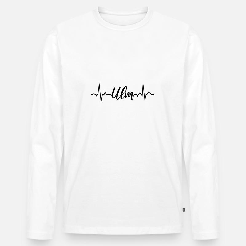 EKG Ulm - Männer Premium Bio Langarmshirt - Weiß