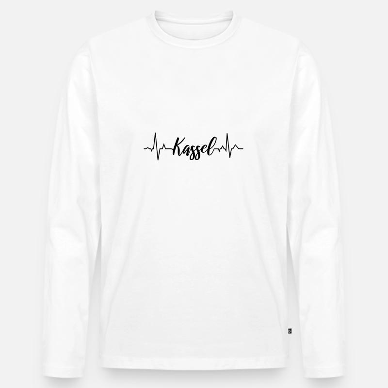 EKG Kassel - Männer Premium Bio Langarmshirt - Weiß