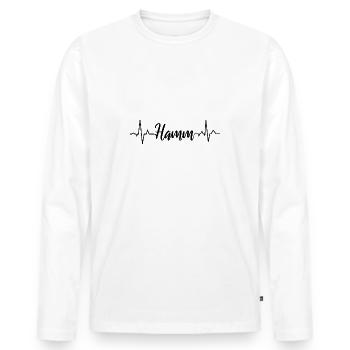 ECG Hamm - Men's Premium Organic Long Sleeve Shirt - white - Front - Nico (187cm)